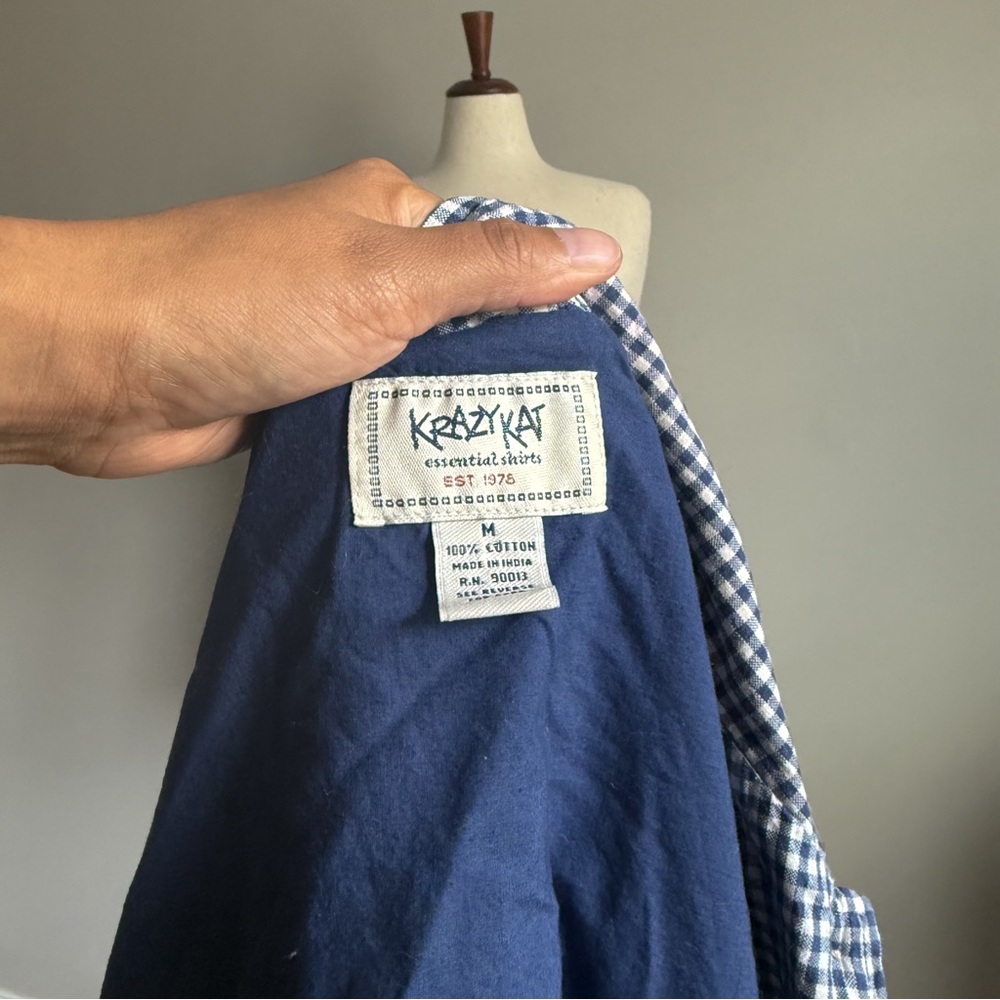 Krazy Kat Navy Gingham Jacket - image 5